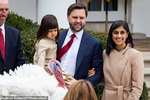 Second Lady Usha Vance's Wedding Ring Gesture During Thanksgiving Pardoning Noted Amid Recent Speculation About Her Marriage