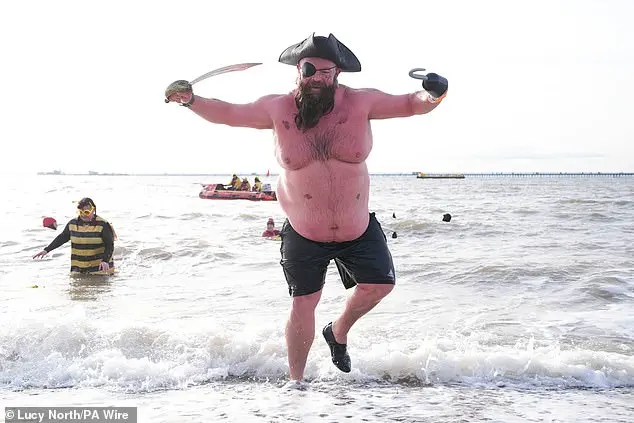 Community Celebrates New Year's Day with Icy Dip in North Tyneside Despite Cold Conditions