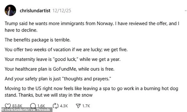 Trump's Controversial Remarks on Scandinavian Immigrants Ignite Firestorm of Debate Across the Atlantic