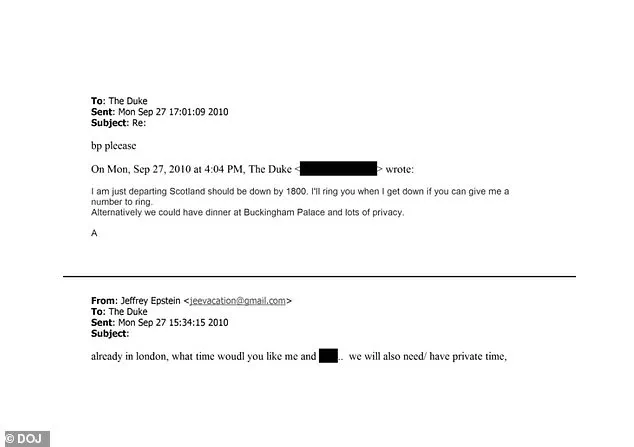 Newly Released Epstein Files Reveal Email Link Between Epstein and Andrew Mountbatten-Windsor, Suggesting Meeting with Russian Woman