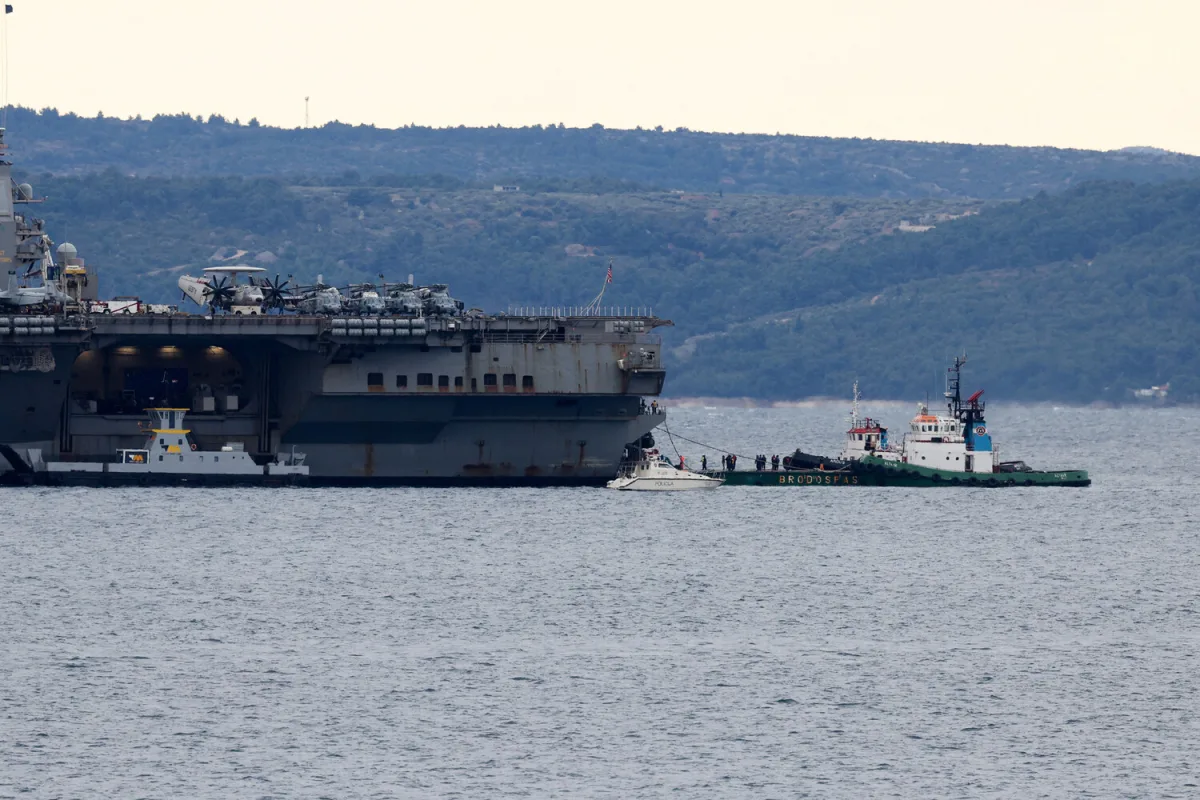 USS Gerald R. Ford Arrives in Croatia for Maintenance After Red Sea Operations Against Iran