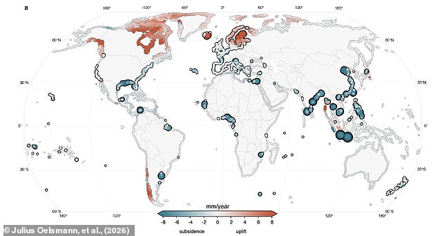 Land Subsidence Doubles Sea-Level Rise Threat, Leaving Coastal Cities Vulnerable