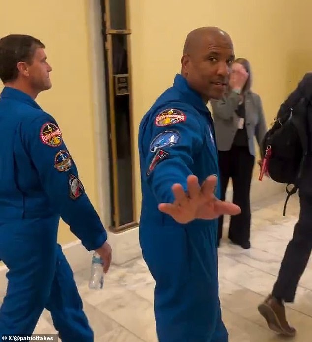 Conspiracy theorist confronts NASA astronauts on Capitol Hill over moon mission